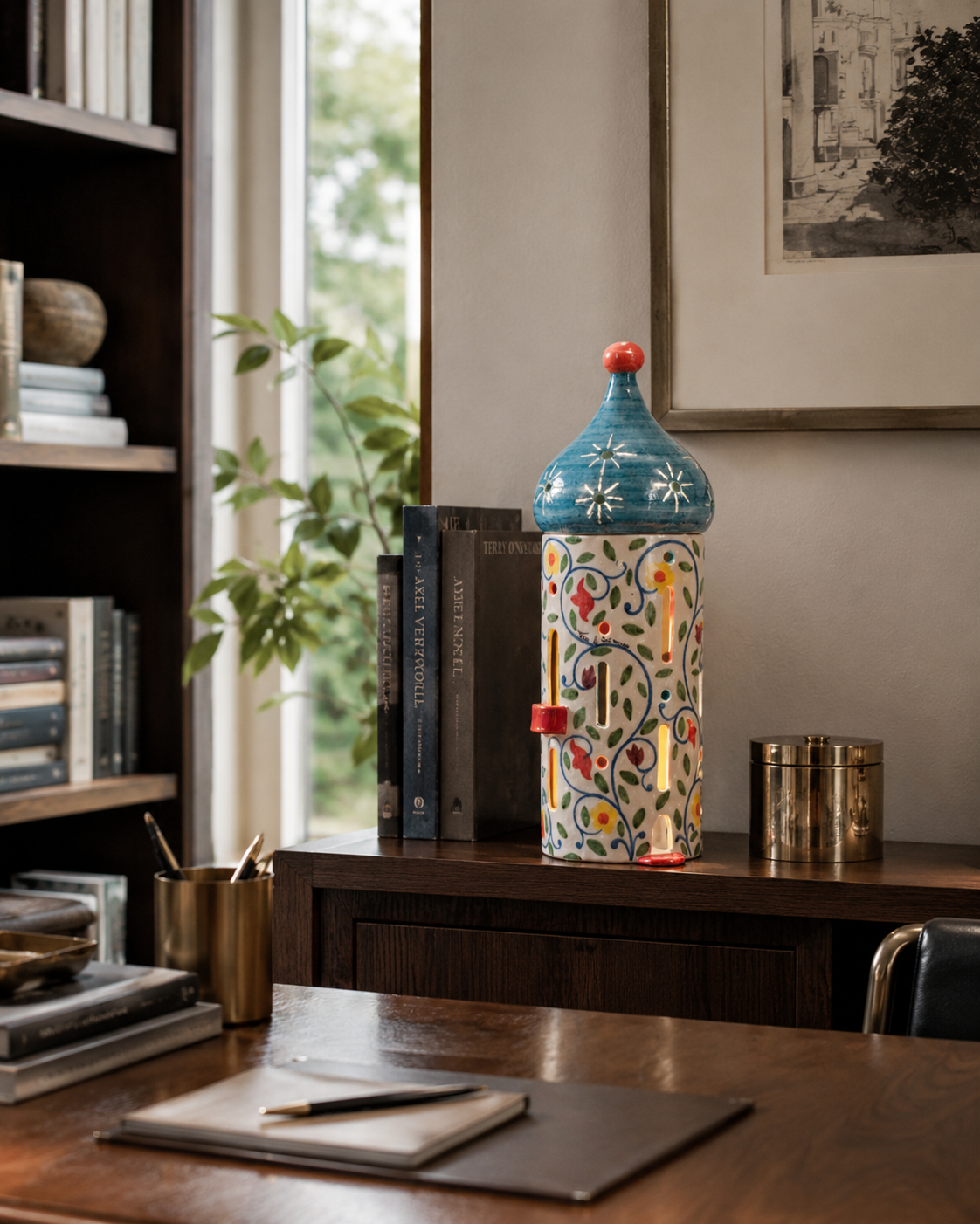 LAMPADA TORRE ARABA TERRE DI SCIROCCO | in ceramica | 55cm