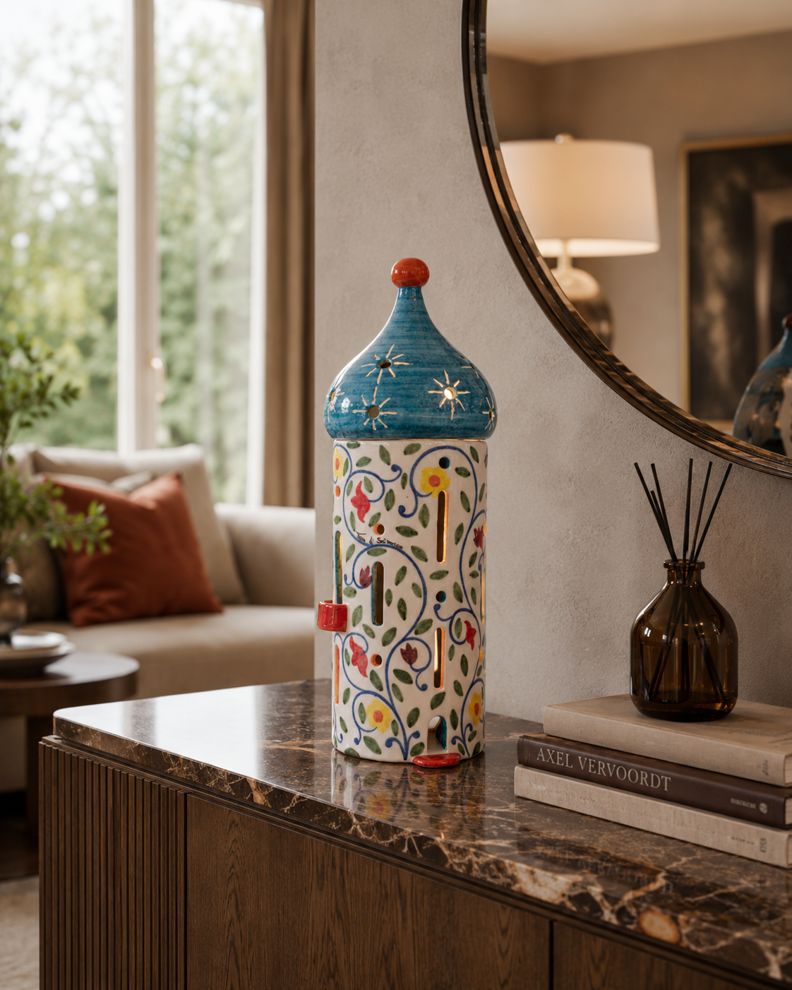 LAMPADA TORRE ARABA TERRE DI SCIROCCO | in ceramica | 55cm