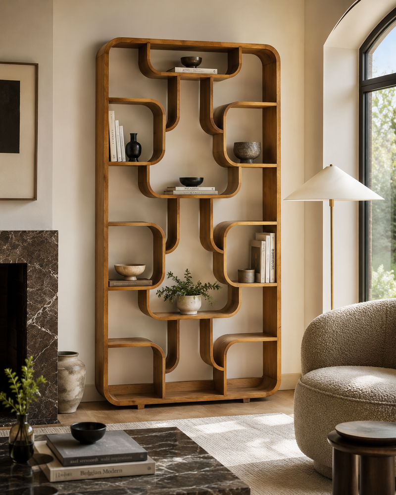 LIBRERIA LABARE LIGHT&LIVING - in legno di acacia - 100x30x200cm | Adele Chérie