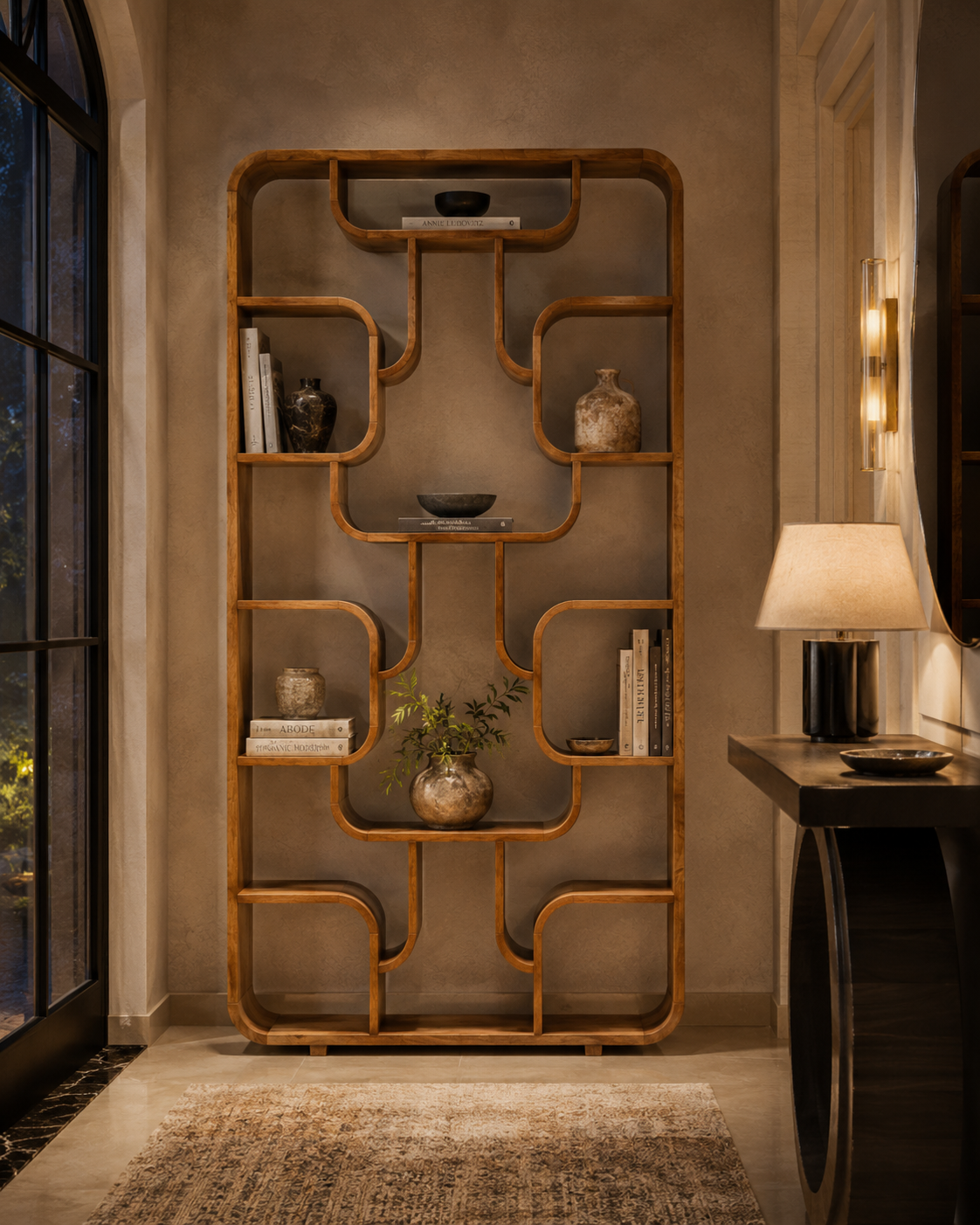 LIBRERIA LABARE LIGHT&LIVING | in legno di acacia | 100x30x200cm