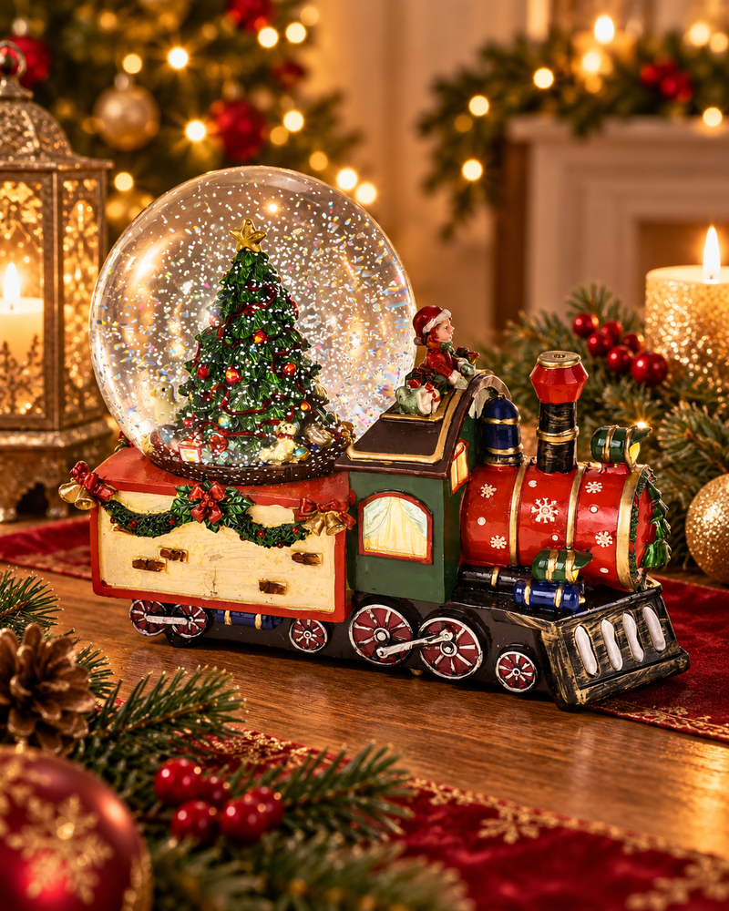 LOCOMOTIVA CARILLON BRANDANI | in resina | 12x25,5x18cm