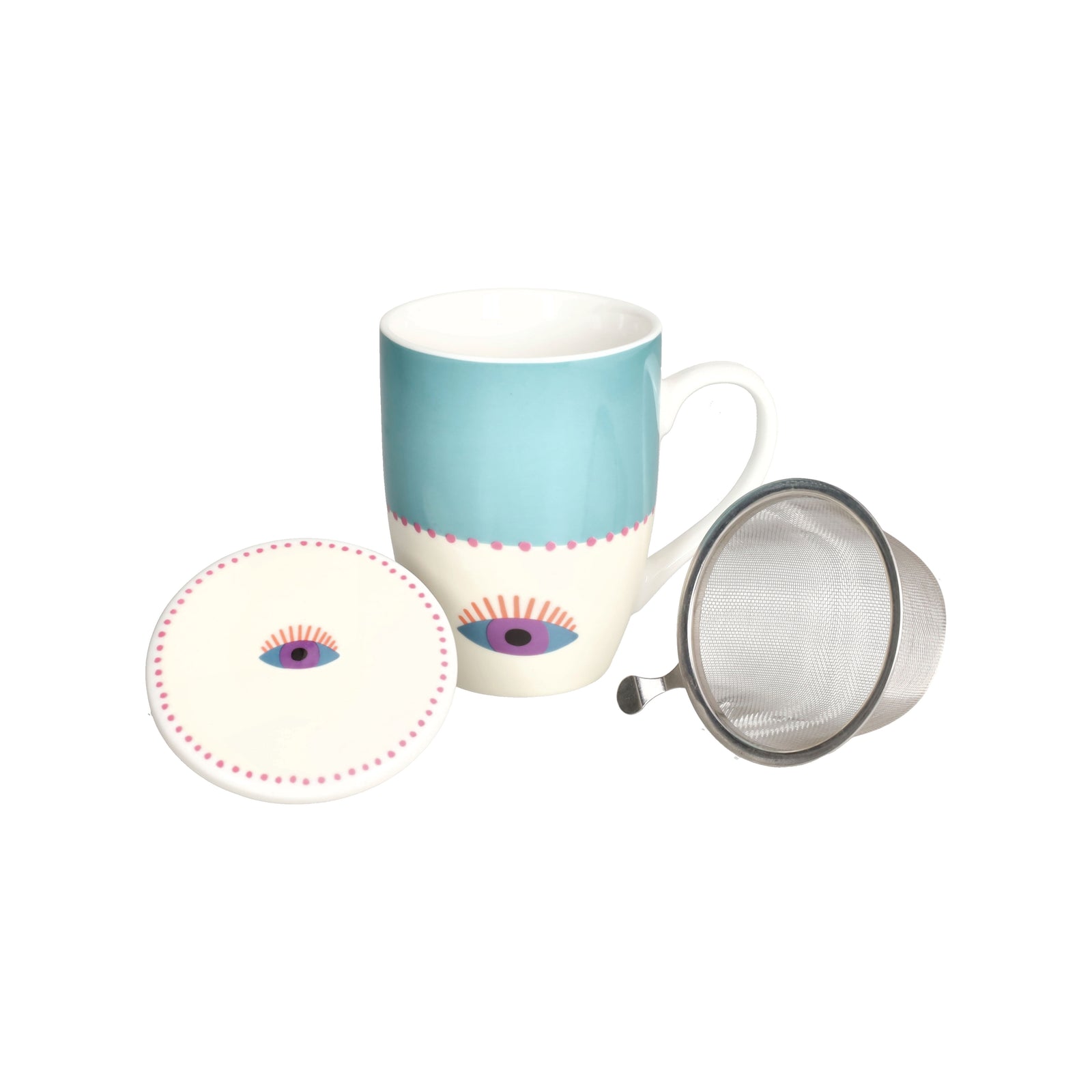 MUG OCCHI ANDREA FONTEBASSO | New Bone China con filtro | 360cc