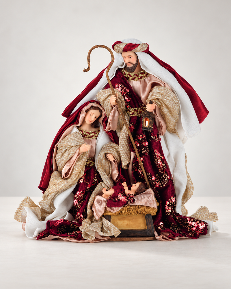 NATIVITA' HENRIETTE | in tessuto e resina | 26x25cm