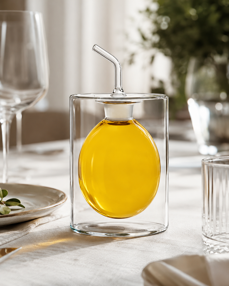OLIERA AMBRA ICHENDORF MILANO | collezione Cilidro | 150ml - oliere / cilindro / ambra | Adele Chérie - articoli da regalo e bomboniere