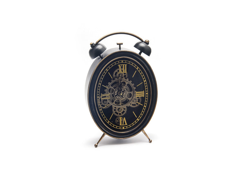 OROLOGIO DA TAVOLO OVAL BRUCO | in alluminio | 40x25x9cm