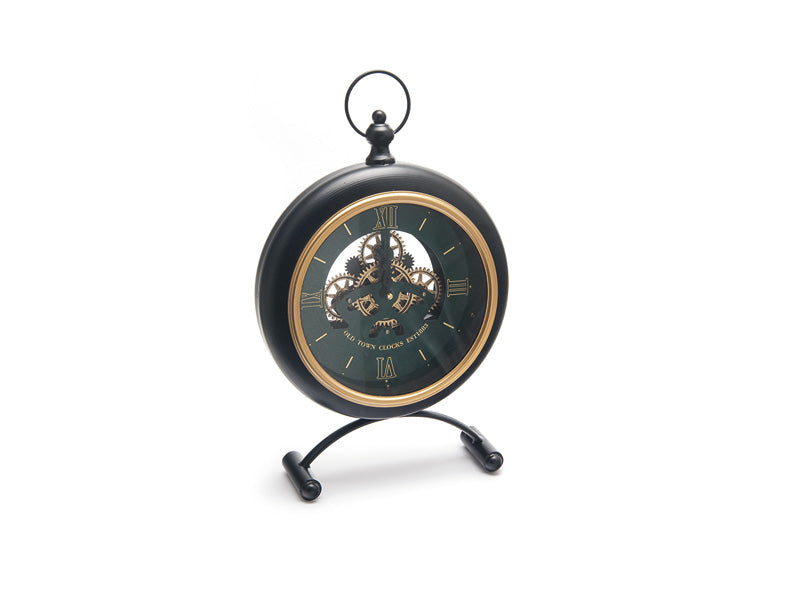 OROLOGIO DA TAVOLO ROUND BRUCO | in alluminio | 29x46x10cm