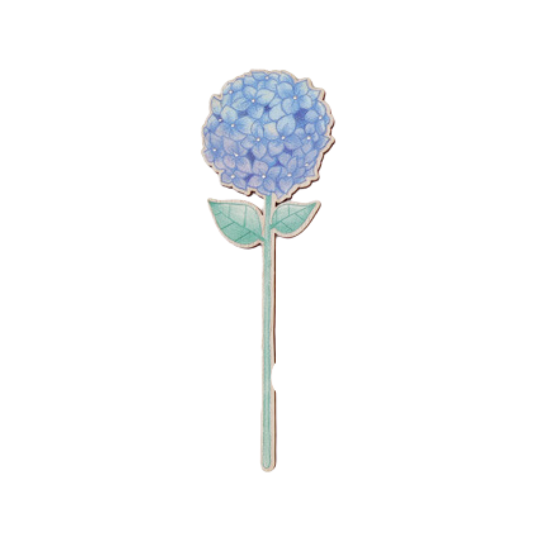 ORTENSIA DILLO CON UN FIORE ESTEGO - in legno - 5x15cm | Adele Chérie
