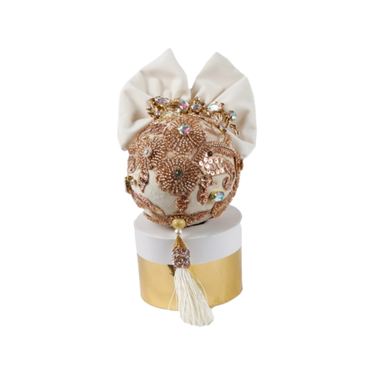 PALLA REGAL BIANCA L'INFINITO BOMBONIERE | in velluto | 10cm