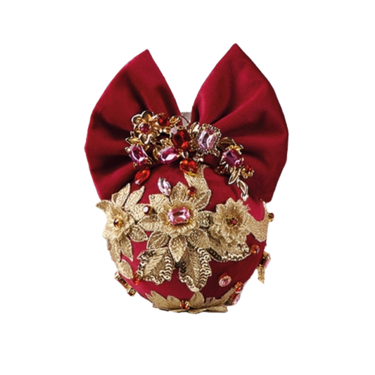 PALLA REGAL ROSSO L'INFINITO BOMBONIERE | in velluto | 10cm