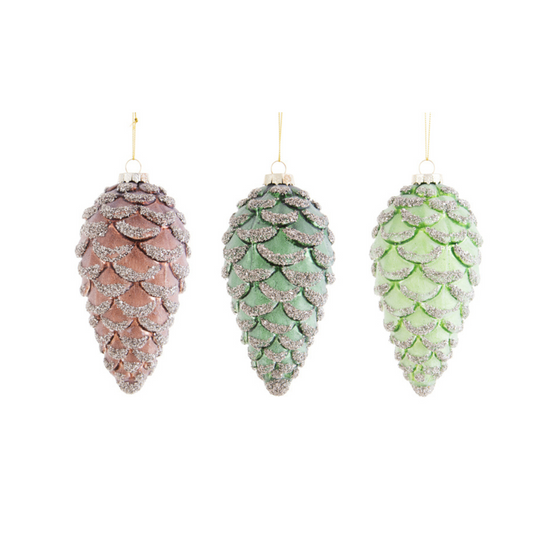 PENDAGLIO PIGNE BRANDANI | in vetro | 8x15cm