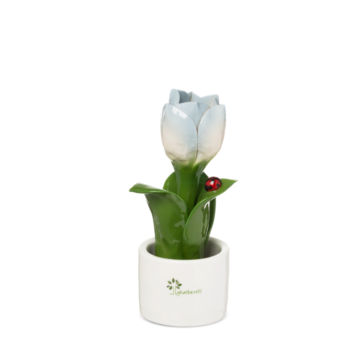 PIANTINA NATURA TULIPANO GLI ALBERELLI - in ceramica di Capodimonte vari colori - Ø6x14cm - foto 6 | Adele Chérie
