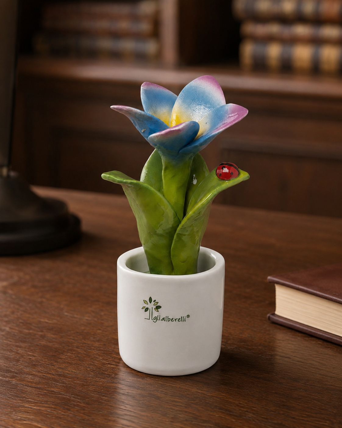 PIANTINA FRANGIPANE GLI ALBERELLI | in ceramica di Capodimonte vari colori | Ø6x14cm