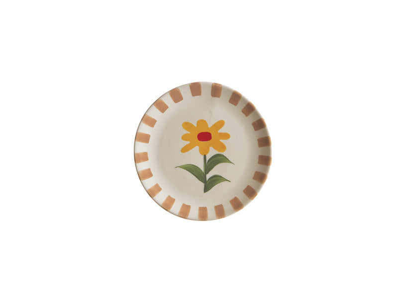 PIATTO DECORATIVO FLOWER BRUCO - in ceramica - 18cm | Adele Chérie