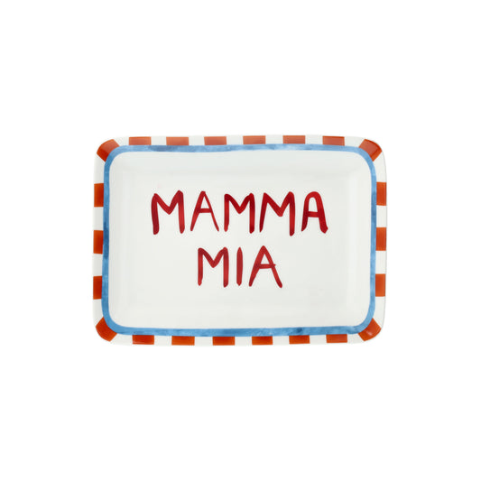 PIATTO RETTANGOLARE MAMMA MIA ANDREA FONTEBASSO | in porcellana | 23x16cm
