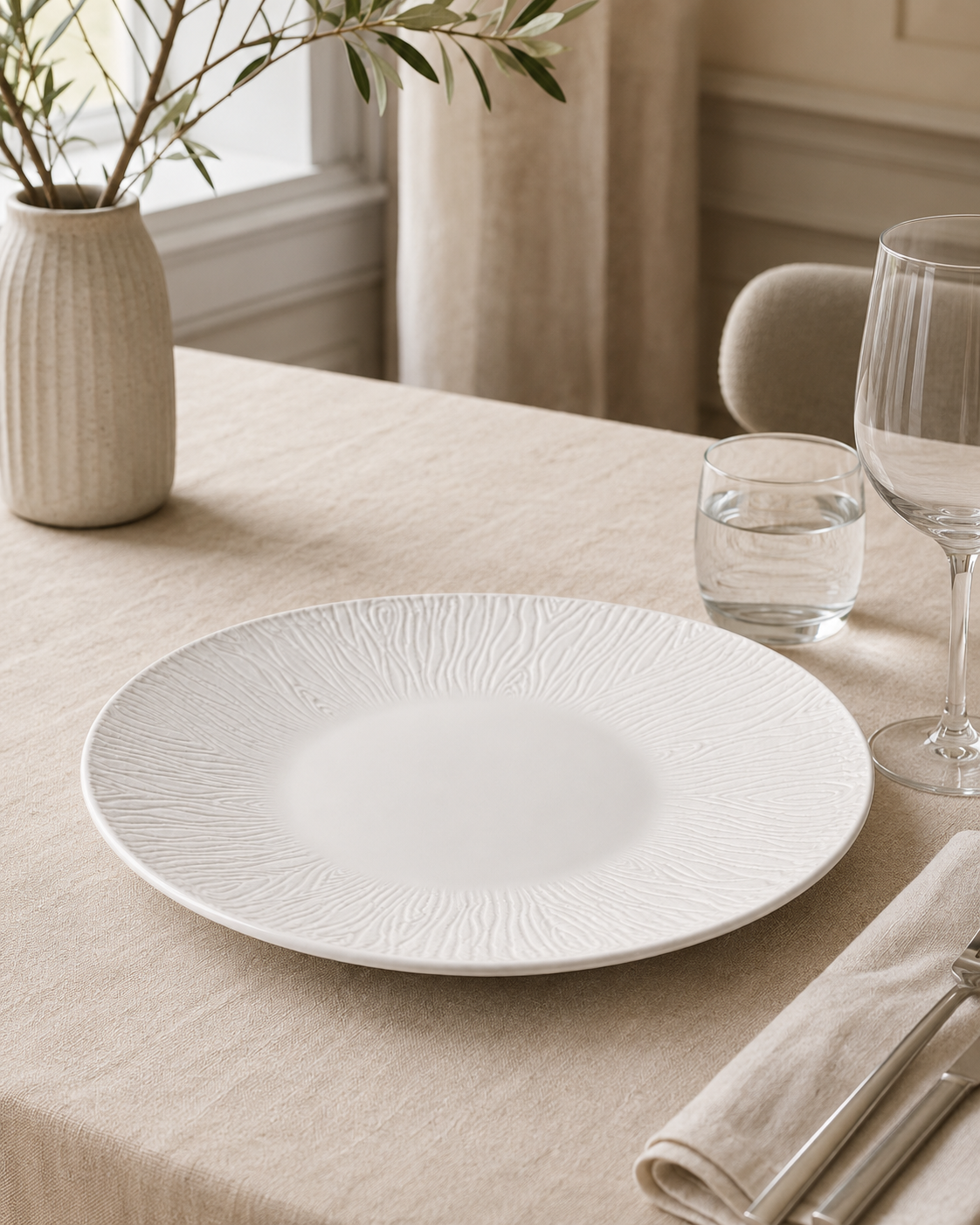 PIATTO DA PORTATA WOOD FADE MAISON | in porcellana | Ø31cm