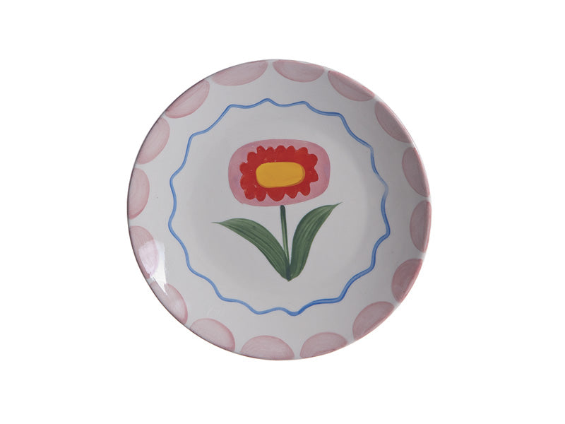 PIATTO DECORATIVO FLOWER BRUCO - in ceramica - 27cm | Adele Chérie