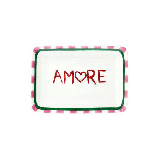 PIATTO RETTANGOLARE AMORE ANDREA FONTEBASSO | in porcellana | 23x16cm