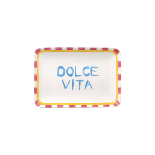 PIATTO RETTANGOLARE DOLCE VITA ANDREA FONTEBASSO | in porcellana | 23x16cm