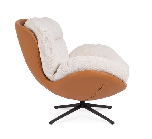 POLTRONA ADINDA BIZZOTTO | in similpelle e tessuto | 100x101x94cm