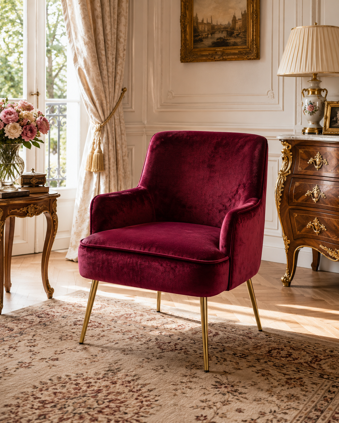 POLTRONA CLELIA BIZZOTTO | in velluto | 60x66x82cm