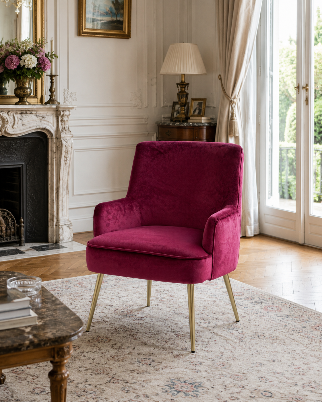 POLTRONA CLELIA BIZZOTTO | in velluto | 60x66x82cm