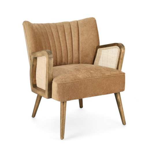 POLTRONA VIRNA BIZZOTTO | in similpelle e rattan| 64x71x79cm