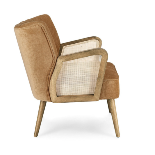 POLTRONA VIRNA BIZZOTTO | in similpelle e rattan| 64x71x79cm
