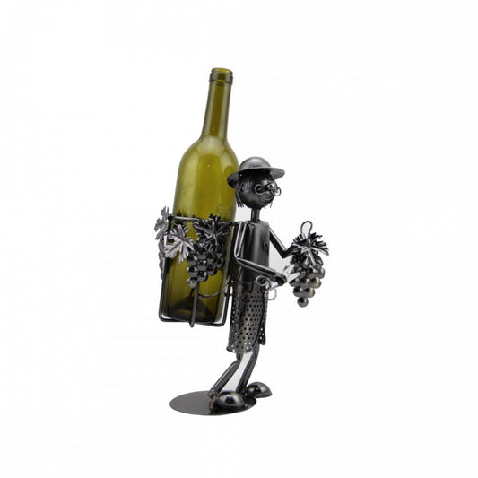 PORTABOTTIGLIA VENDEMMIA ENESCO | in metallo | Ø10x39cm