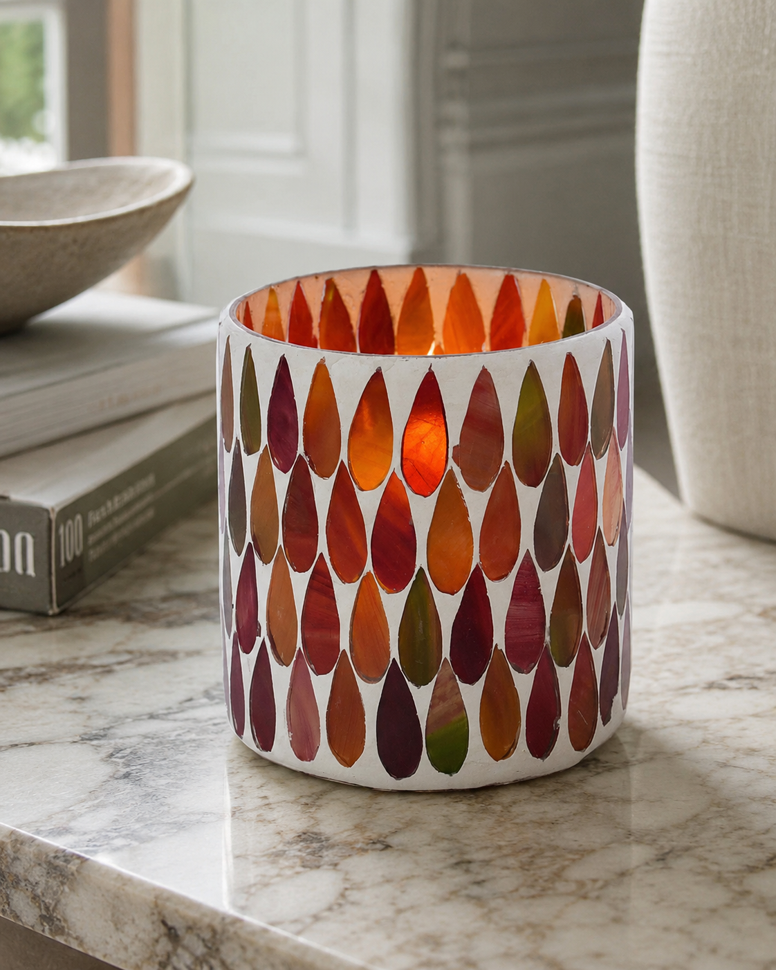 BOUGEOIR MOSAÏQUE AMBROSO | en verre | différentes tailles