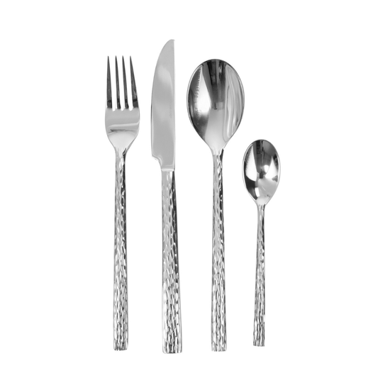 POSATE MARTELLATE BRANDANI | in acciaio inox | 16pz