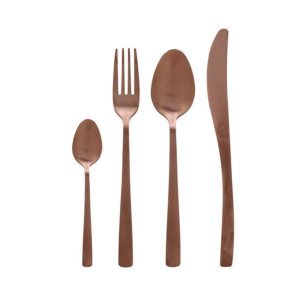 POSATE SOLUTION MATT COPPER ANDREA FONTEBASSO - in acciaio inox - 24pz | Adele Chérie