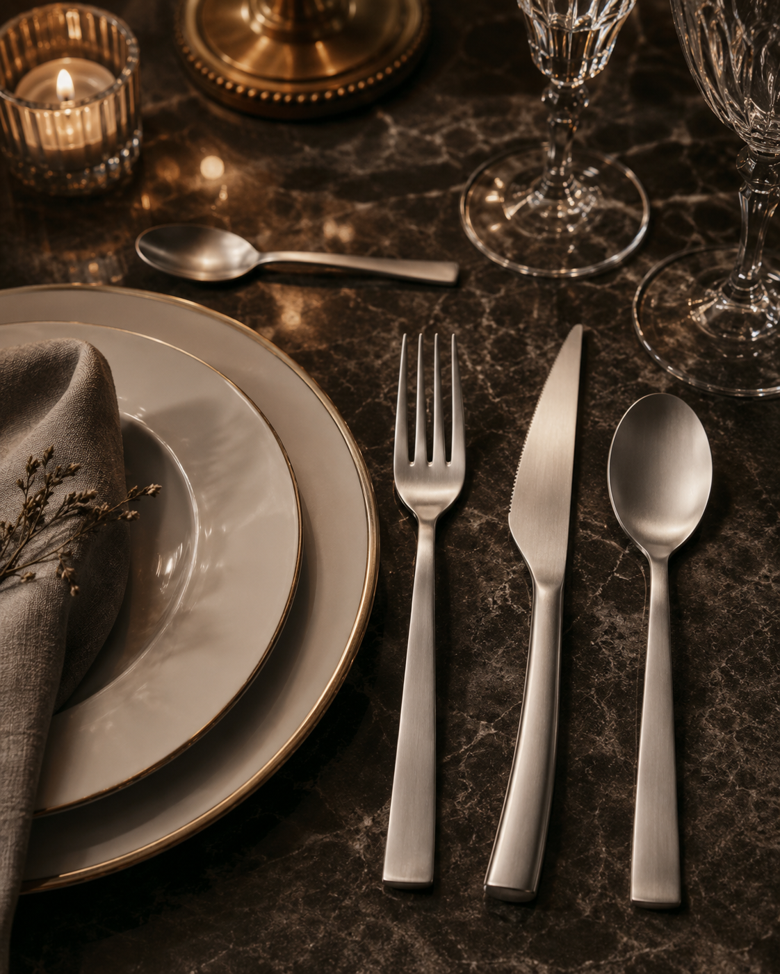 POSATE ETOILE SABBIATO EME POSATERIE | in acciaio inox | 24pz