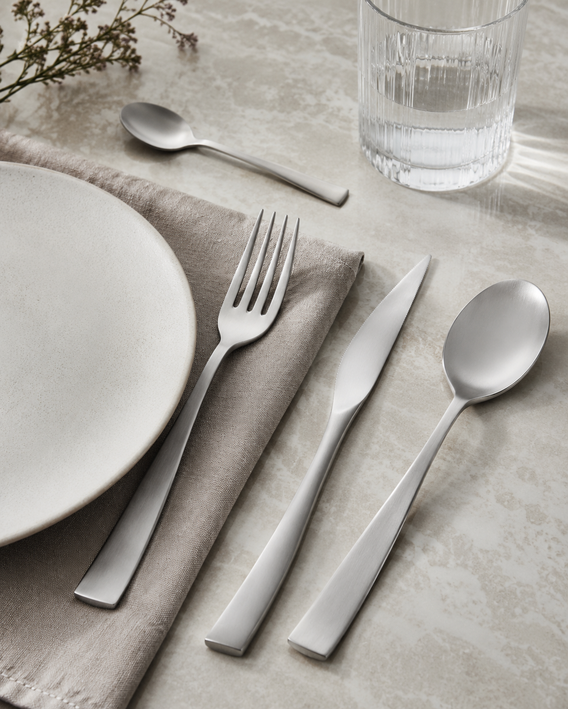 POSATE ETOILE SABBIATO EME POSATERIE | in acciaio inox | 24pz
