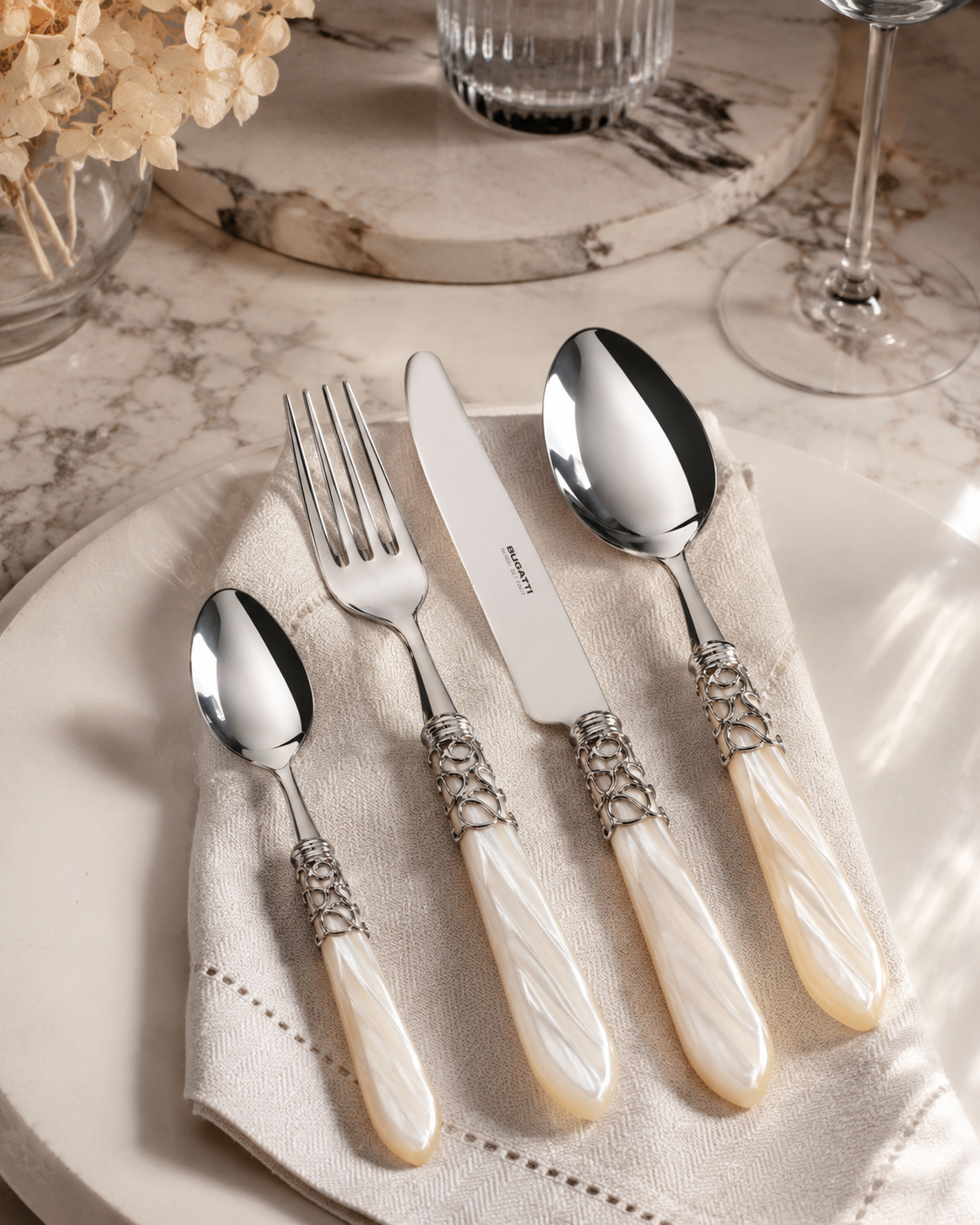 POSATE MELODIA CASA BUGATTI | in acciaio inox | 24pz