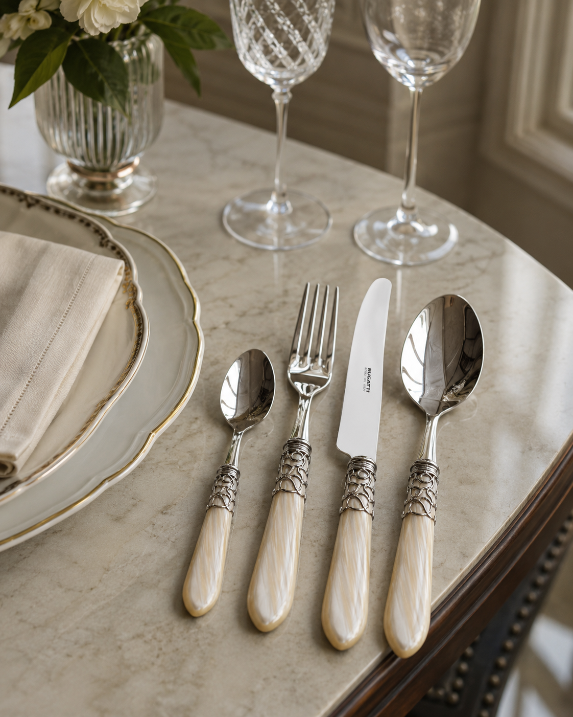 POSATE MELODIA CASA BUGATTI | in acciaio inox | 24pz