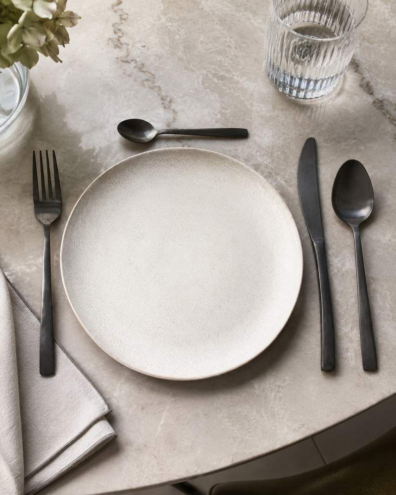 POSATE SOLUTION MATT BLACK ANDREA FONTEBASSO - in acciaio inox - 24pz | Adele Chérie