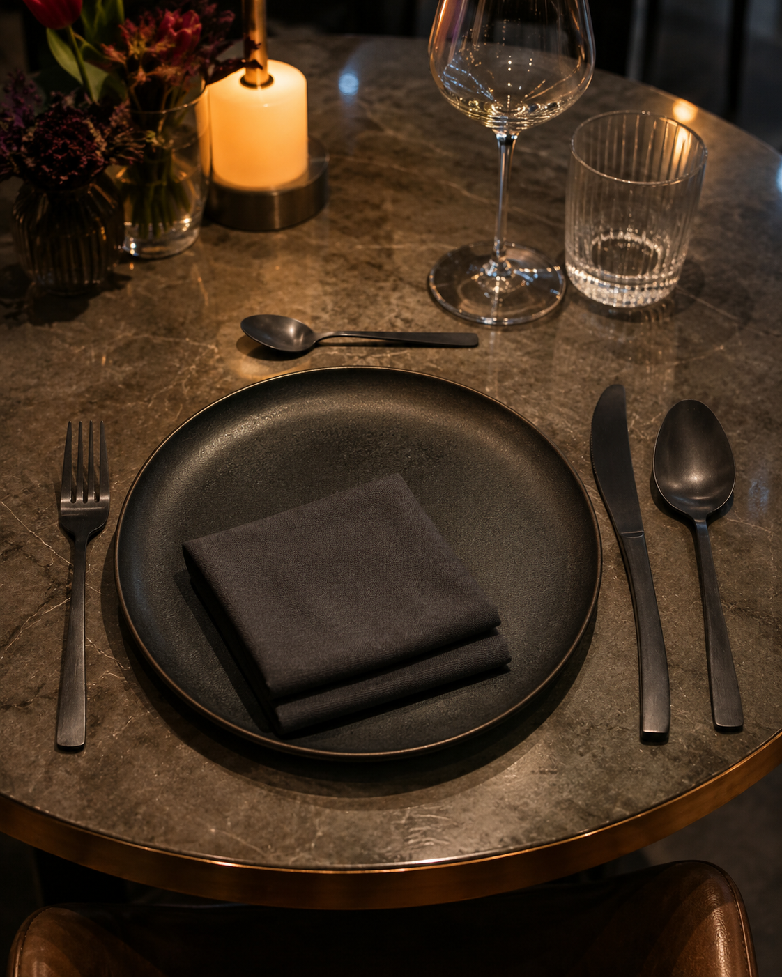 POSATE SOLUTION MATT BLACK ANDREA FONTEBASSO | in acciaio inox | 24pz