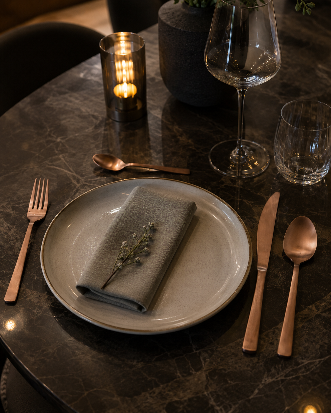POSATE SOLUTION MATT COPPER ANDREA FONTEBASSO | in acciaio inox | 24pz