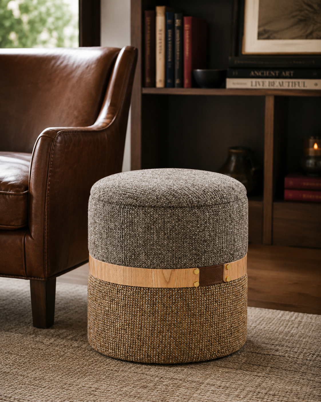 POUF CONTENITORE TANYA BIZZOTTO | in metallo e tessuto | varie misure