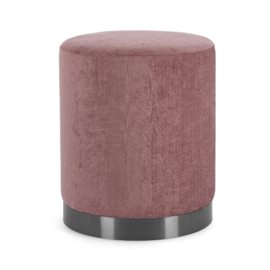 POUF ERNESTINE BIZZOTTO | in metallo e tessuto | Ø35x42cm