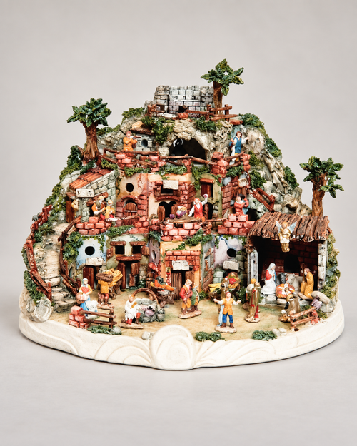 PRESEPE SBORDONE | in ceramica di Capodimonte | 43x30cm