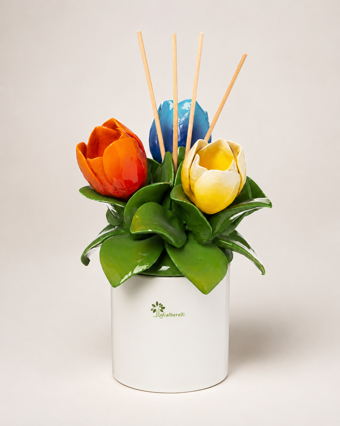PROFUMATORE TULIPANI GLI ALBERELLI | in ceramica di Capodimonte | Ø14x19cm