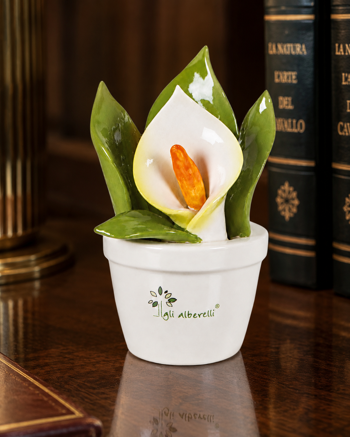 PROFUMINA CALLA GLI ALBERELLI | in ceramica di Capodimonte | Ø8x10cm