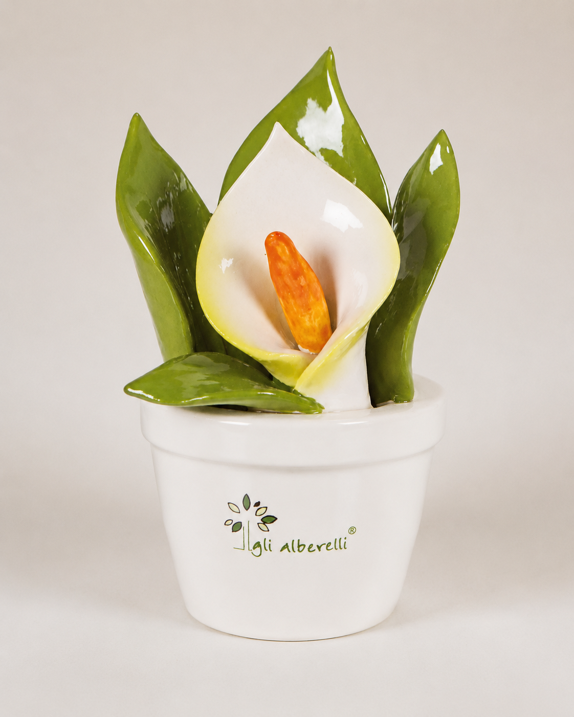 PROFUMINA CALLA GLI ALBERELLI | in ceramica di Capodimonte | Ø8x10cm