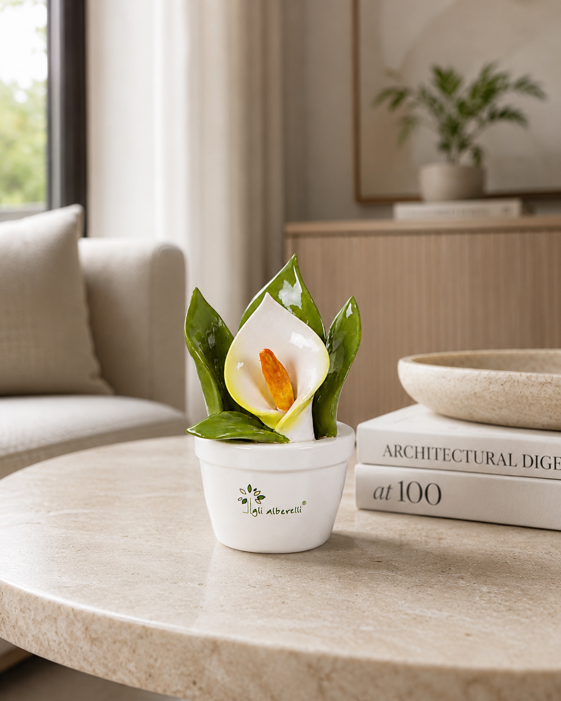PROFUMINA CALLA GLI ALBERELLI | in ceramica di Capodimonte | Ø8x10cm