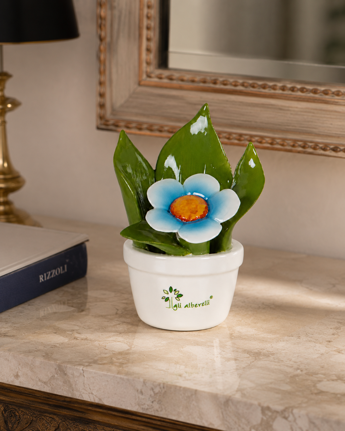 PROFUMINA FIORE CELESTE GLI ALBERELLI | in ceramica di Capodimonte | Ø8x10cm