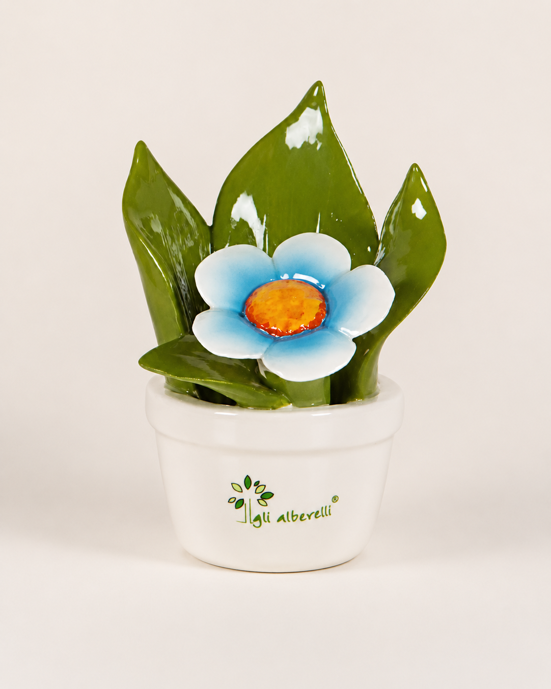 PROFUMINA FIORE CELESTE GLI ALBERELLI | in ceramica di Capodimonte | Ø8x10cm