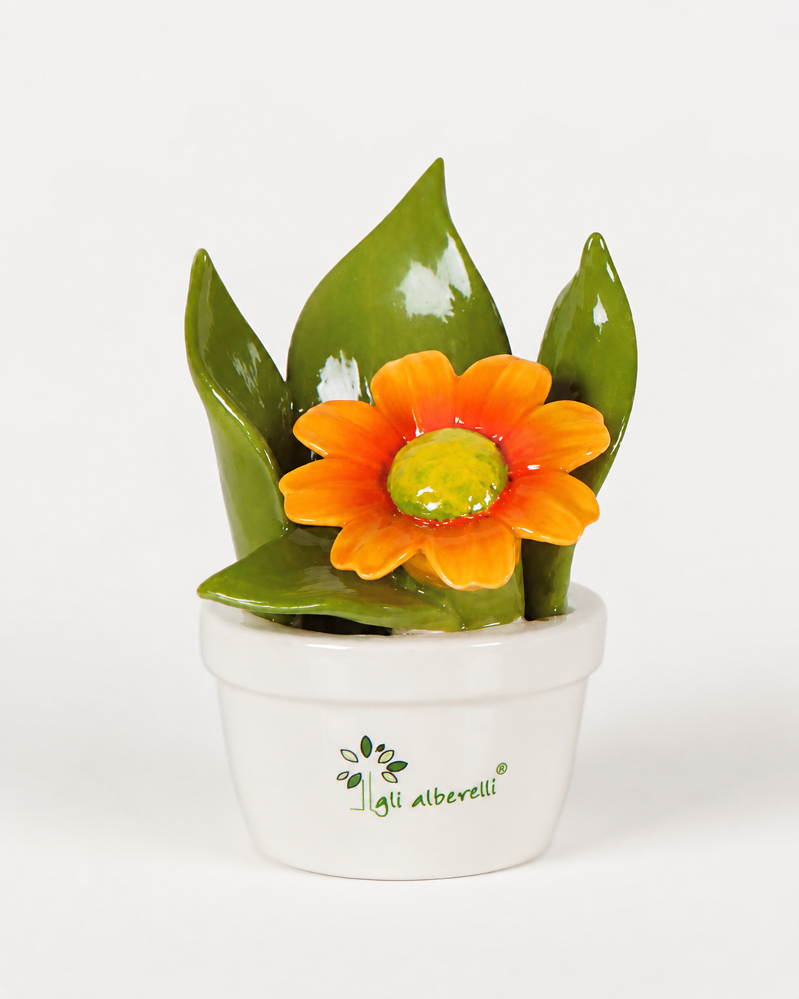 PROFUMINA GERBERA GLI ALBERELLI | in ceramica di Capodimonte | Ø8x10cm