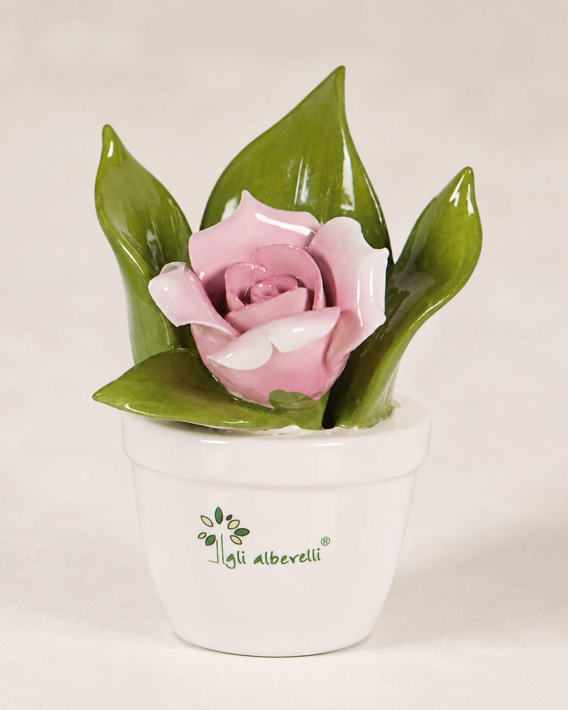 PROFUMINA ROSA GLI ALBERELLI | in ceramica di Capodimonte | Ø8x10cm