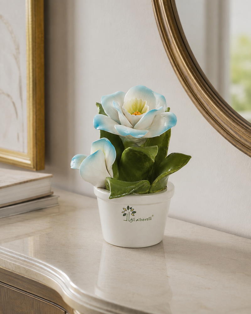 PROFUMOTTA ELLEBORO GLI ALBERELLI | in ceramica di Capodimonte | Ø12x14cm - | Adele Chérie - articoli da regalo e bomboniere